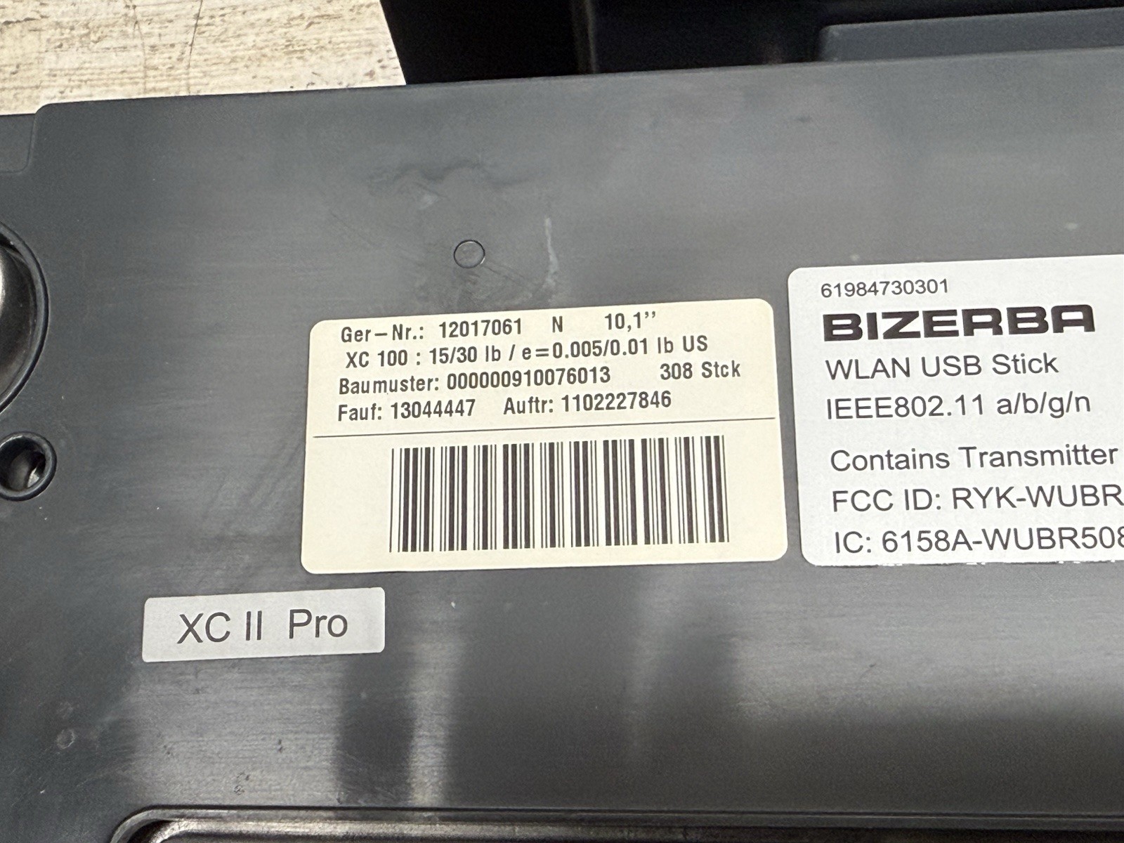 Bizerba XC 100 PRO 30 lb. Touchscreen Digital Scale With Printer Tested Works