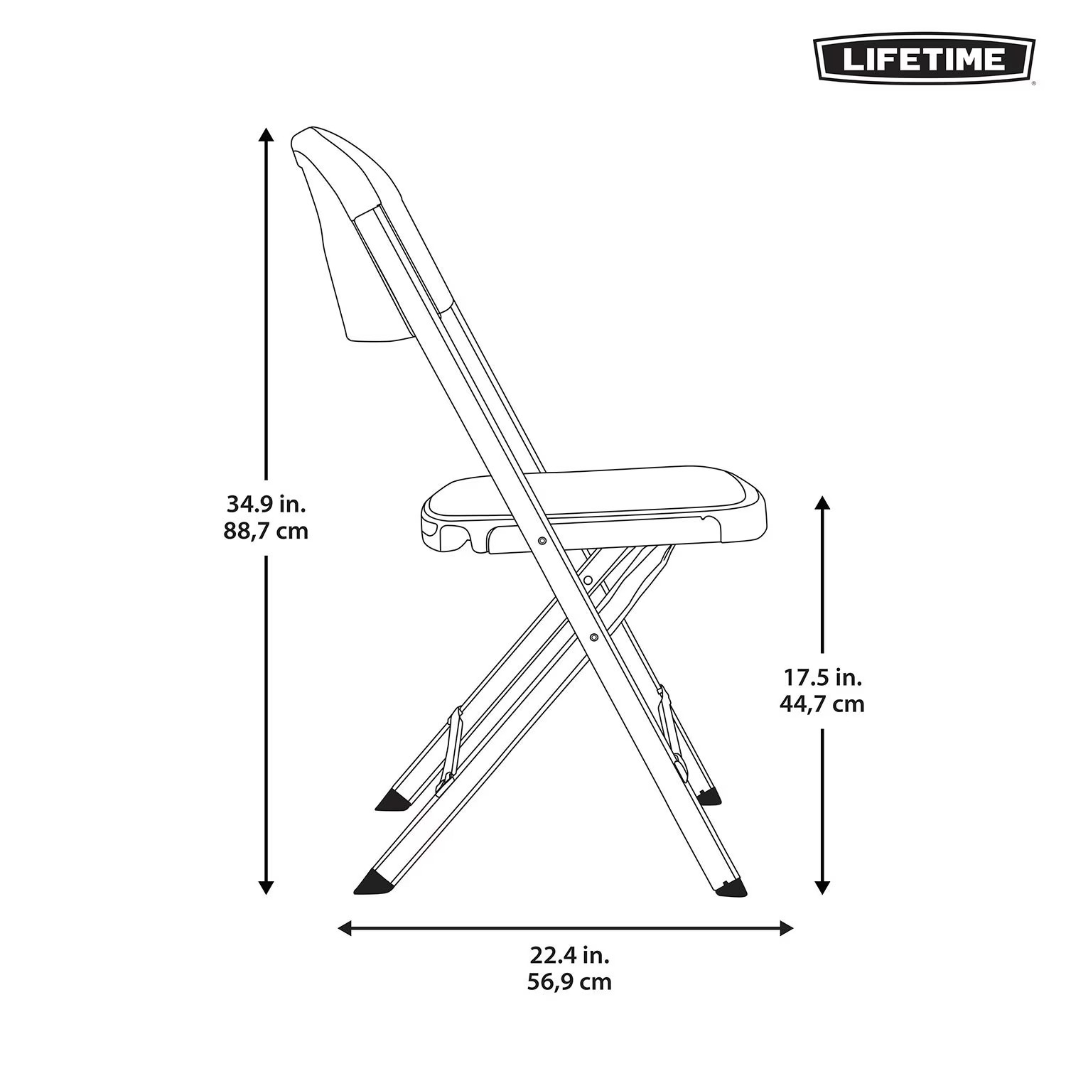 Lifetime 2nd Generation Commercial Folding Chair, Single and 4 Pack NEW