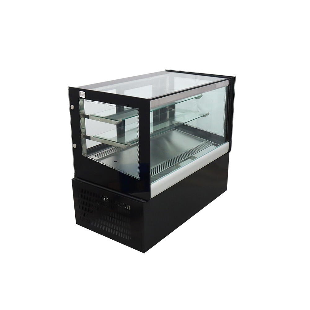 Commercial 220V Desktop Refrigerated Cake Display Cabinet Rear Sliding Door 35In
