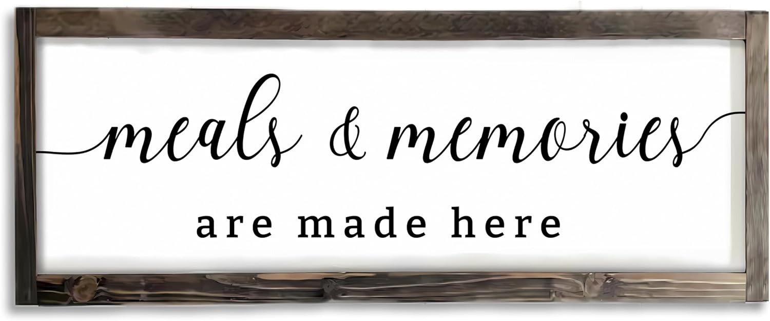 Dazingart Farmhouse Kitchen Wall Sign Meals Memories Made Here Wood