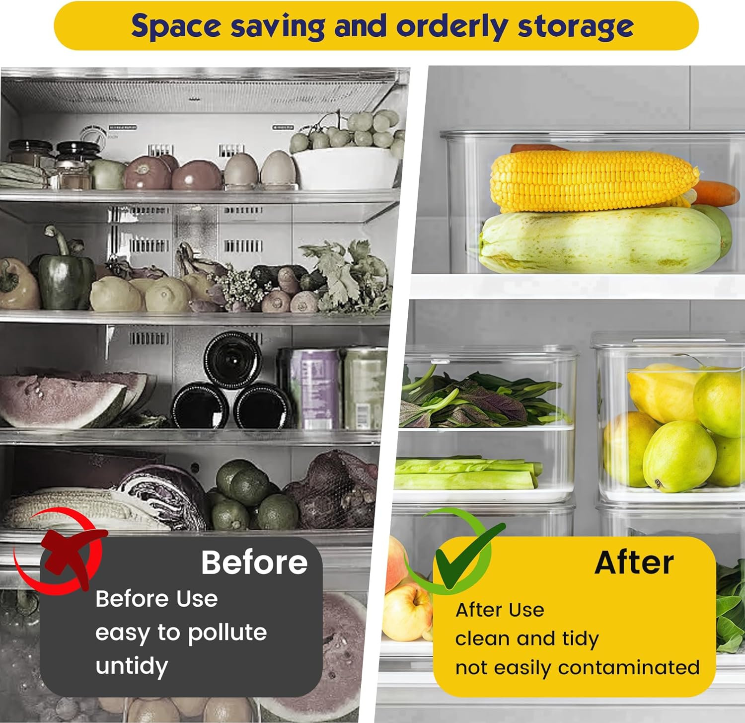 6 Pack NSF Food Pans with Lids, Full Size 4» Deep Commercial Food Storage Conta