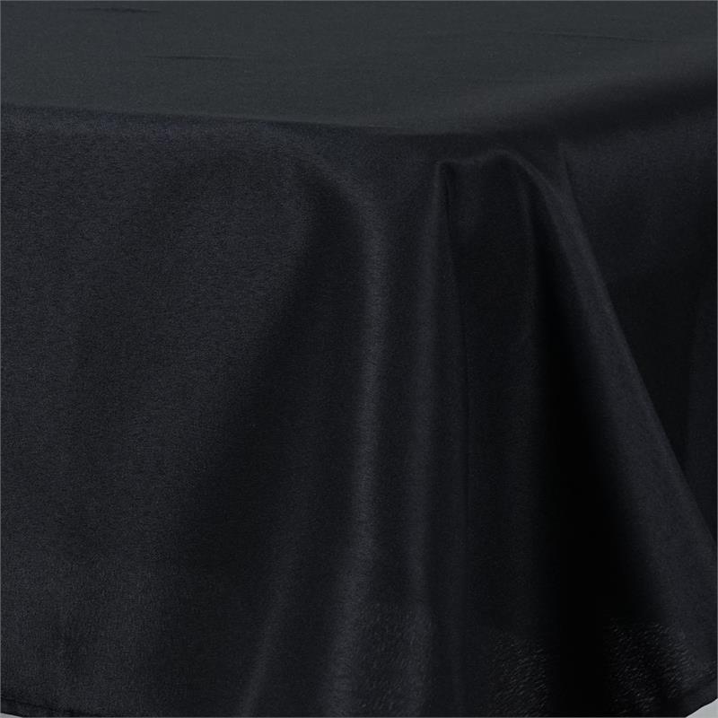 Black 14 feet POLYESTER PLEATED TABLE SKIRT Tradeshow Wedding Catering Supplies