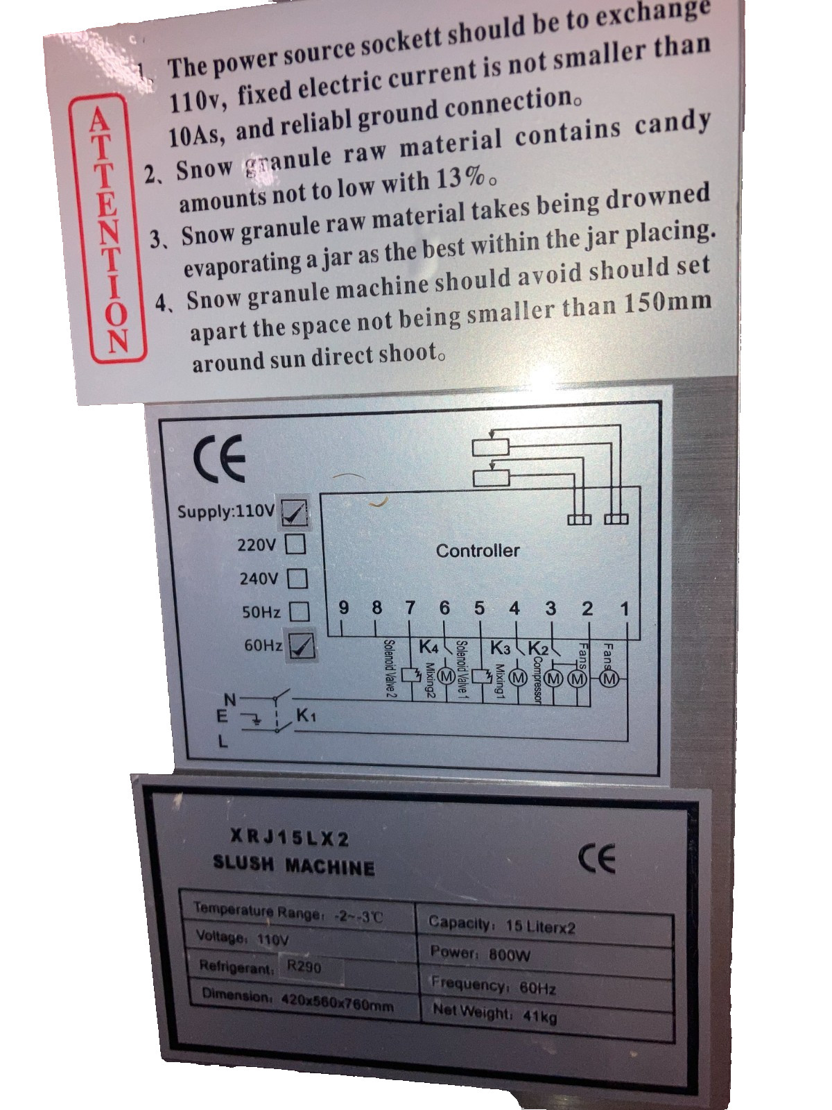 VEVOR Pourover Slush Machine XRJ15LX2 visual bowl