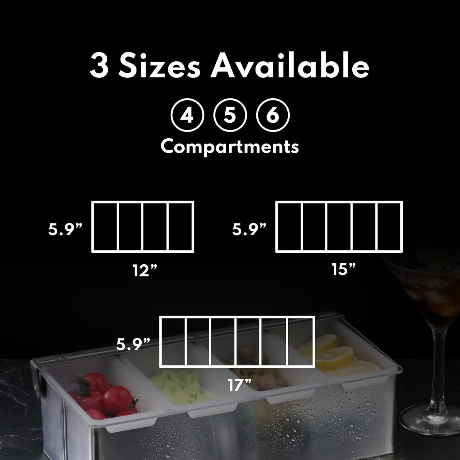 Stainless Steel Condiment Dispenser with 4 Compartments for Efficient Service