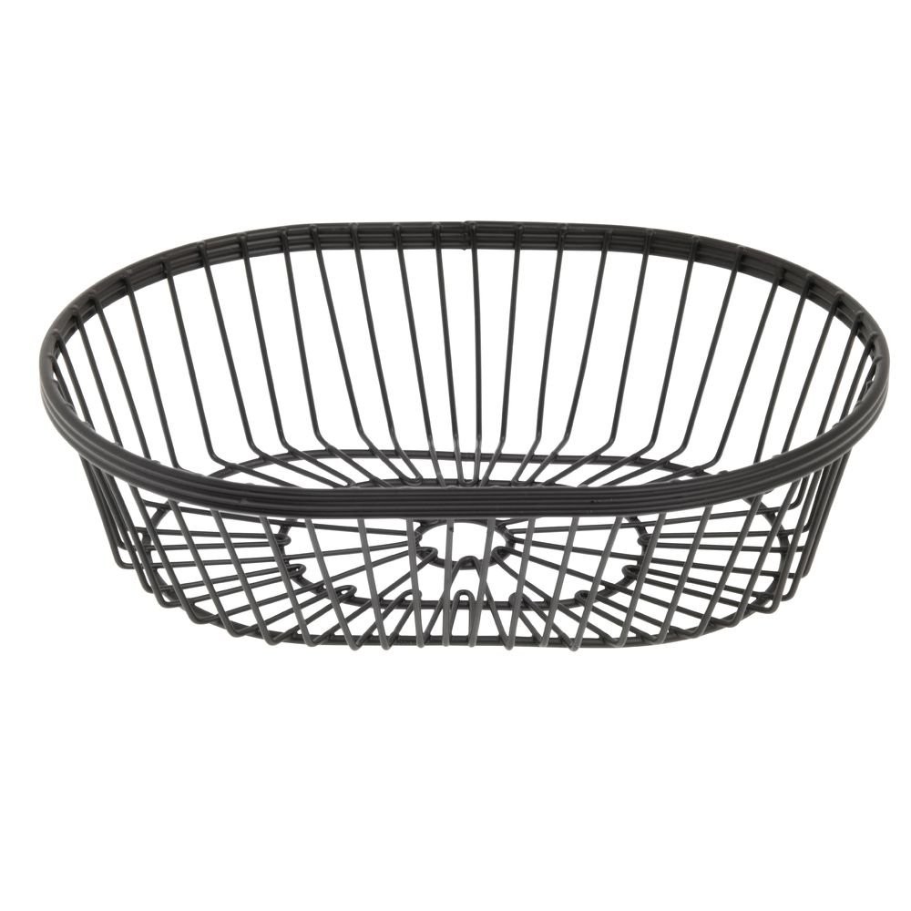 WBBV90 Wire Basket Oval Black 9″ L x 6″ W x 2 » H
