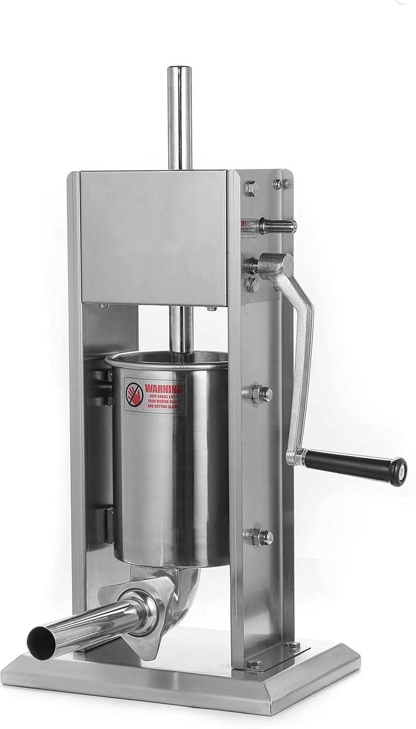 Stainless Steel Vertical Sausage Stuffer,Sausage Stuffer Machine,Sliver,Dual …