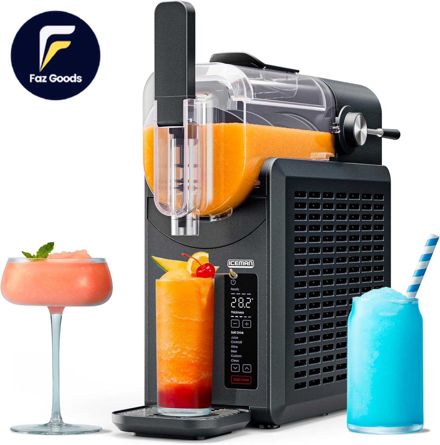 by Chefman Slush-Ease 68Oz Slushie Machine 48Oz Liquid Capacity Frozen Drink Ma