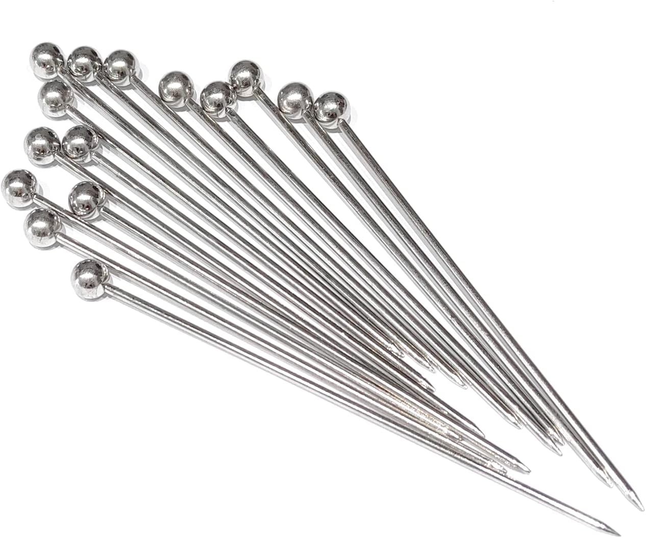 15PCS Cocktail Picks, Metal Stainless Steel Cocktail Toothpicks, Reusable