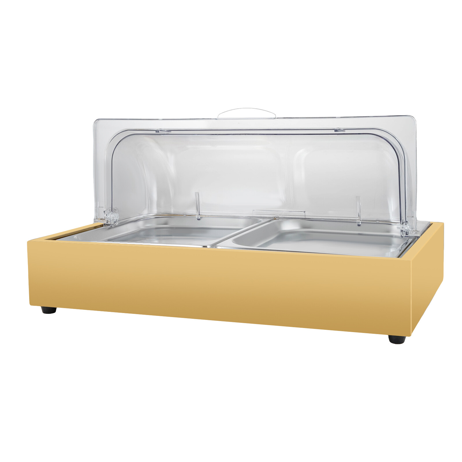 Dual Tray Buffet Food Serving Tray Modern Rectangular Tabletop Food Display Tray