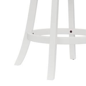 Fairfox 24.5″ Wood Swivel Counter Height Stool, White