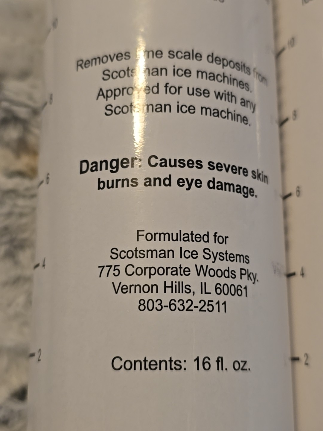 2 Scotsman Clear 1 Scale Remover Ice Machines 16 fl oz Nickel Safe Food Grade