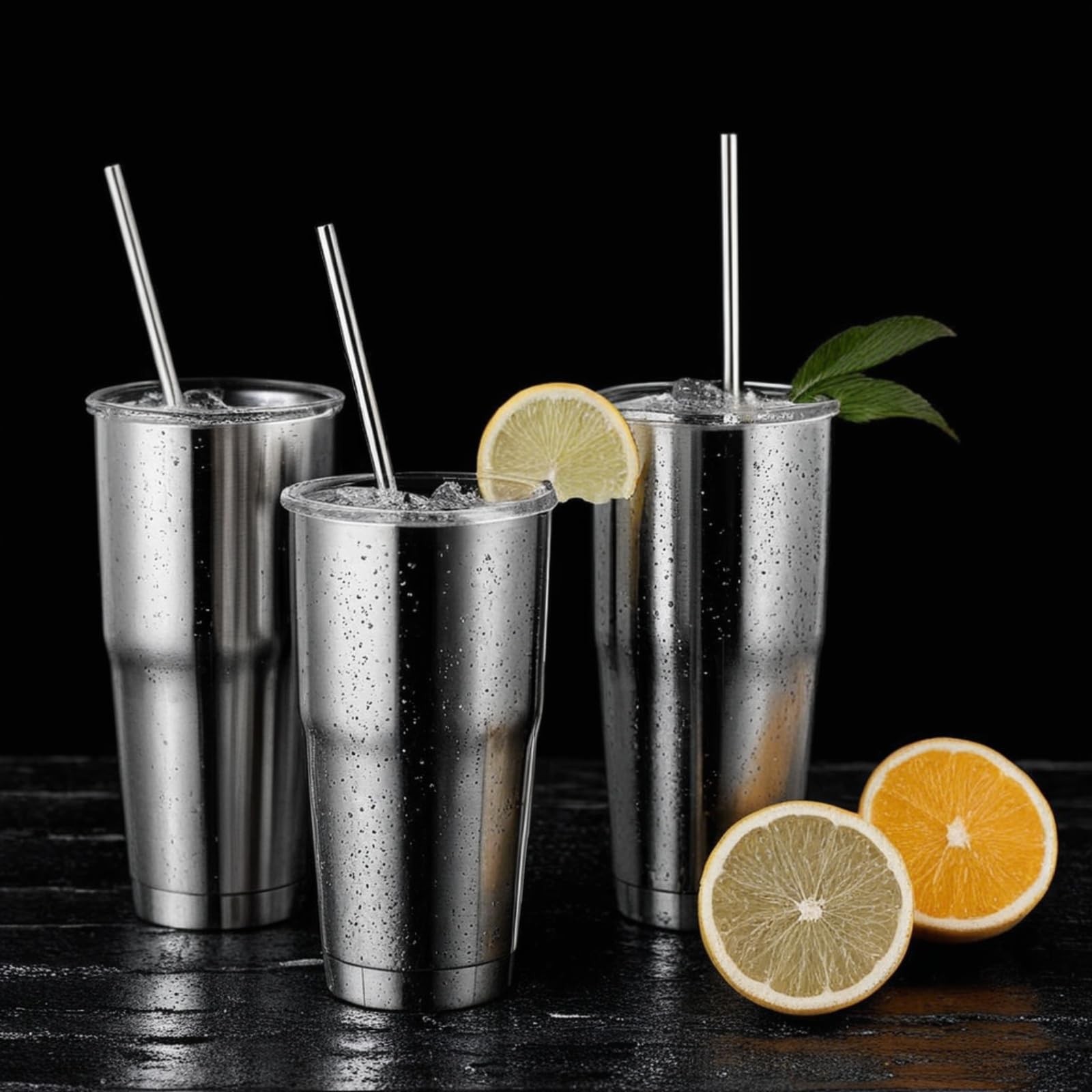 Lydnvjx 12 Pack of Reusable Stainless Steel 10.5inch and 8.5inch, Silver