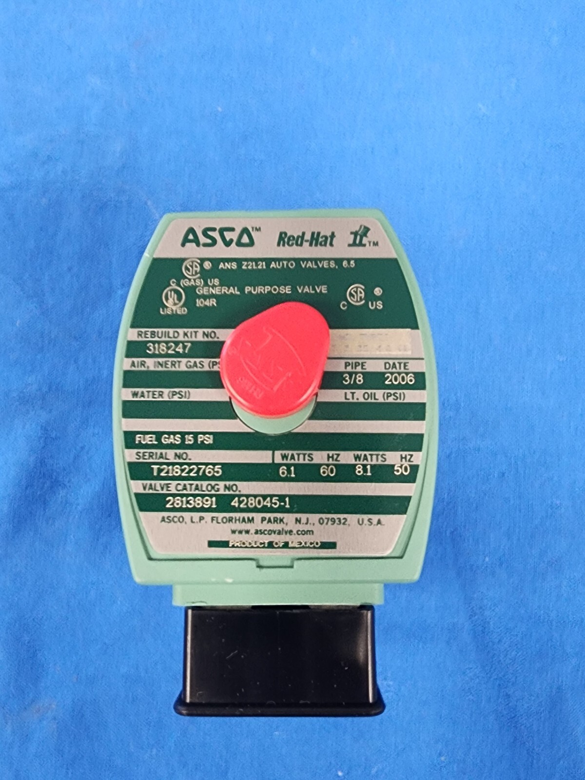 NEW OEM HOBART / VULCAN HART 00-428045-00001 Valve,Solenoid 120V