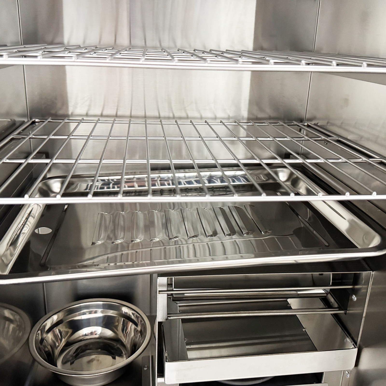 110V 1KW 9-Rack Commercial Electric Smoker Digital BBQ 30-120℃ Oven