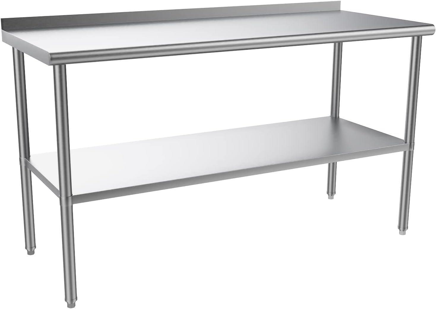 Heavy Duty 60» x 24» Stainless Steel Work Table with Adjustable UnderShelf