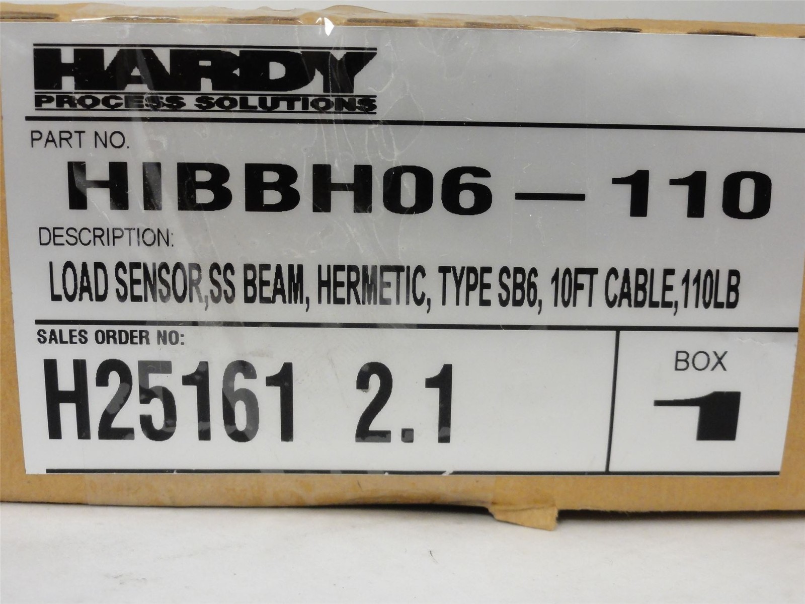 236444 New-No Box; Hardy HI BBH06-110 Load Sensor; 110LB; 10Ft Cable; Type SB6