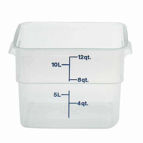 Cambro 12 Qt CamSquare Food Storage Container Translucent Square 12SFSPP190 NSF