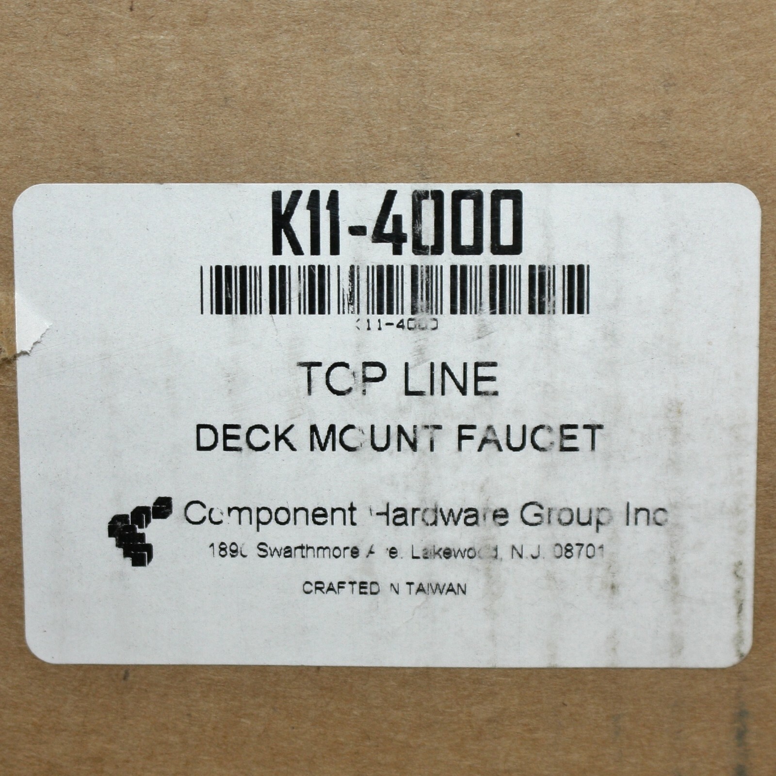 Component Hardware Group High Arc Faucet K11-4000, Deck Mount, 4″ Center, Brass