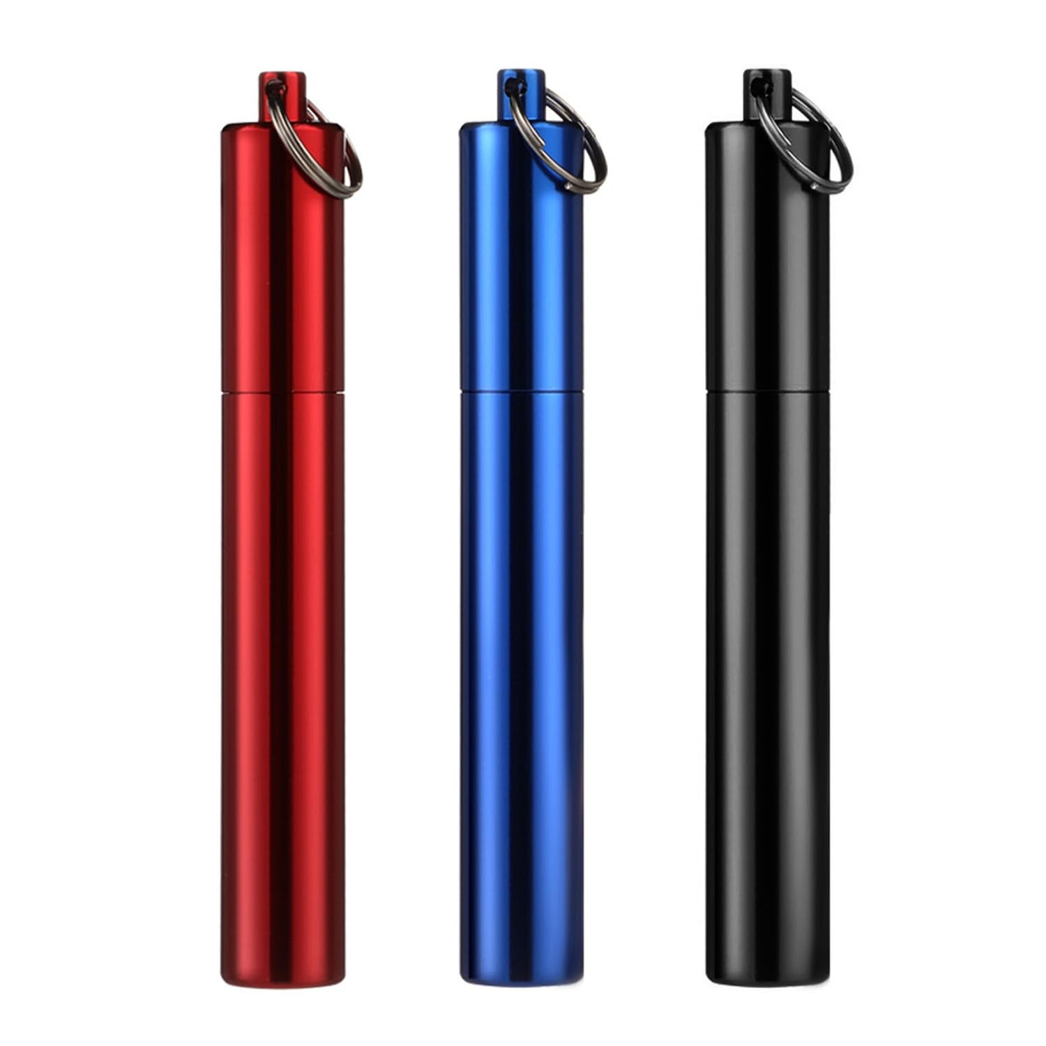 Metal Portable Toothpick Holder for Purse Travel Pocket Red,blue and black