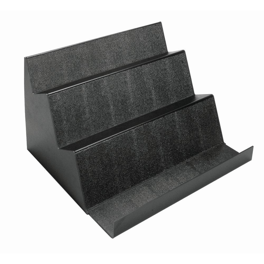 HUBERT Deli Riser 3-Step Black Solid ABS Bulk Riser – 20 3/4 L x 24″ W x 14″ H