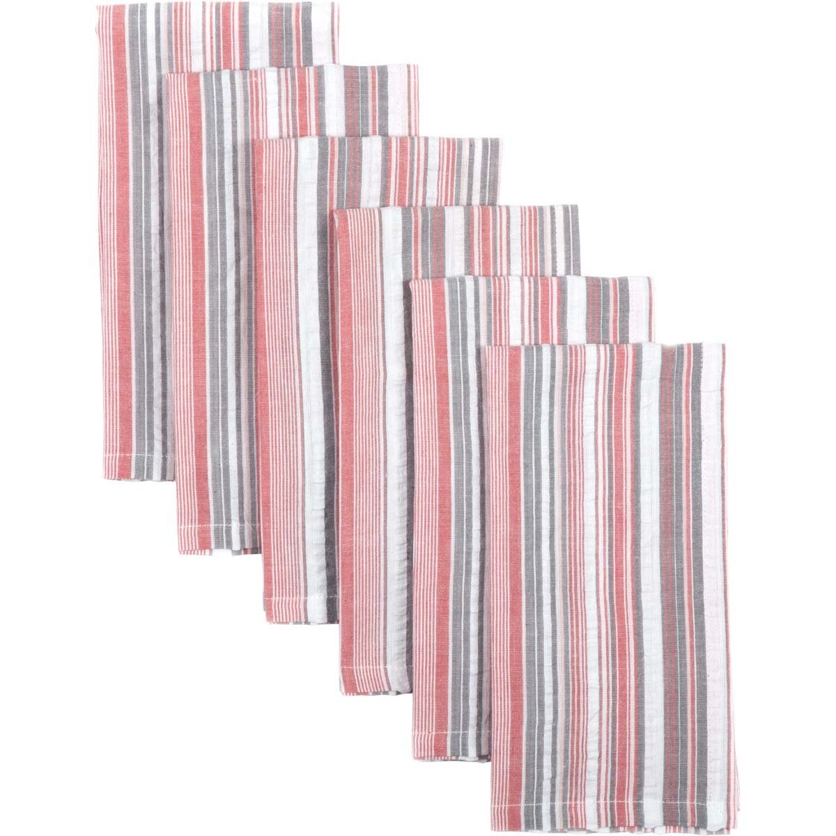VHC Brands Farmhouse Tabletop & Kitchen 18 in., Dusty Rose, Cool Grey, White