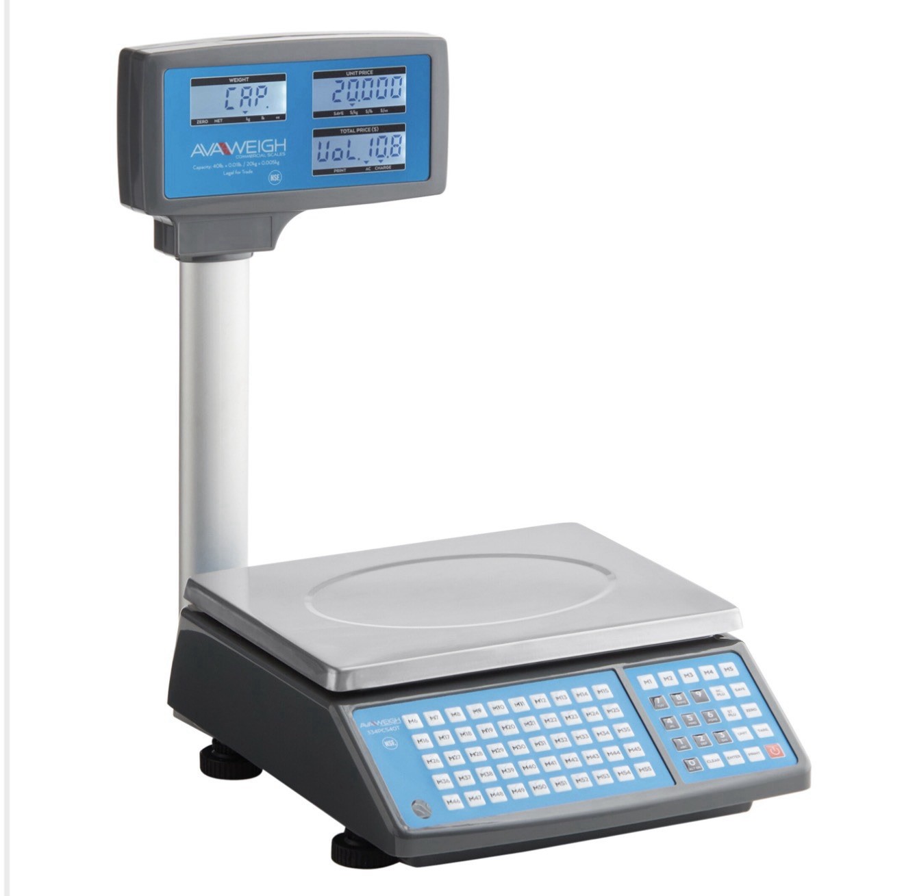 AvaWeigh 334PCS40T 40 lb. Digital Price Computing Scale- Brand New