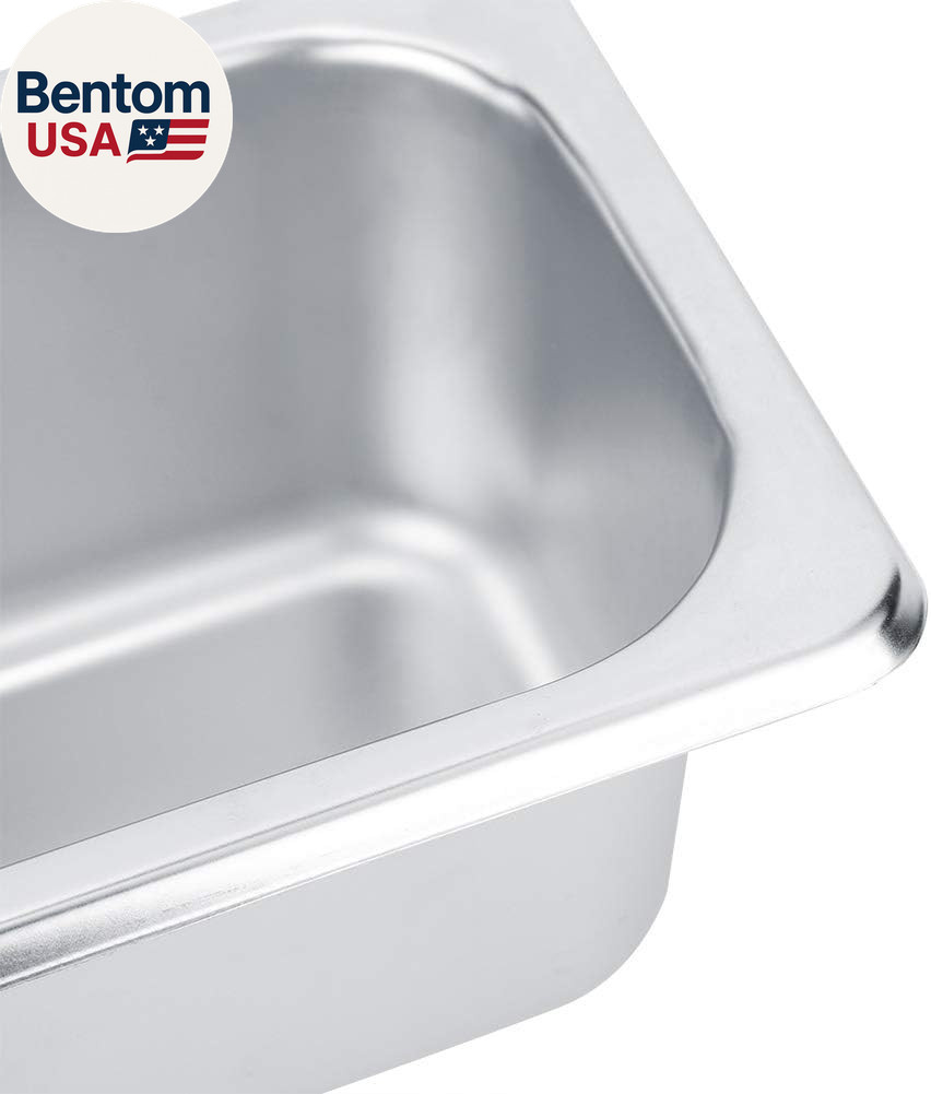 Steam Table Pans, Hotel Pan Square Stainless Steel Countertop Food Serving Displ