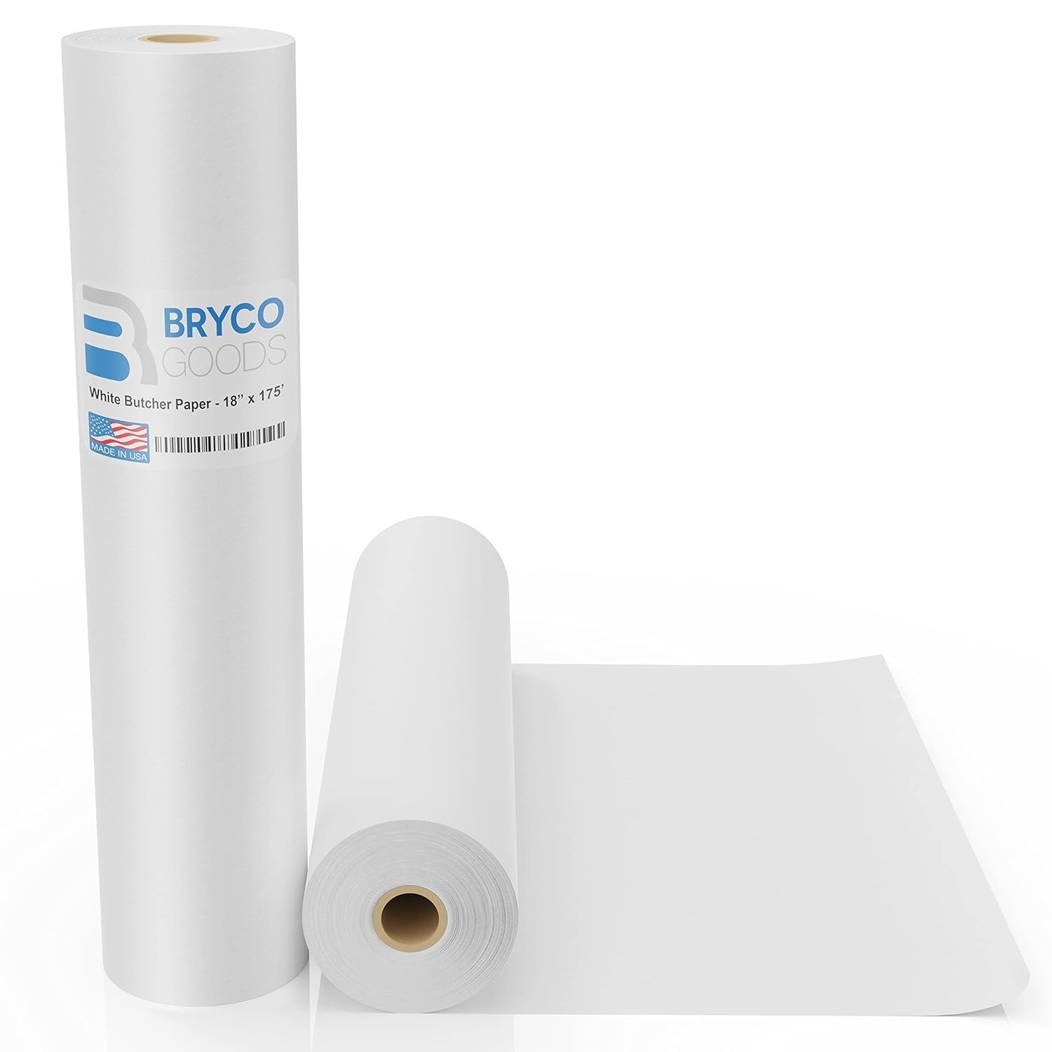 White Kraft Butcher Paper Roll – 18″x175′ – Food-Grade