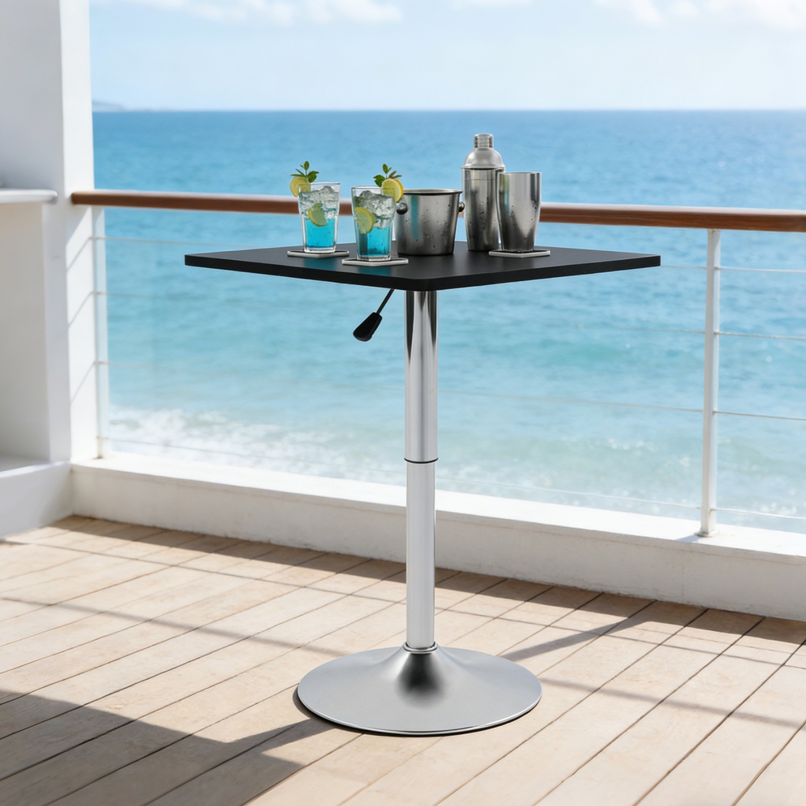 Modern Bar Table 50~60kg Load Bearing Bar Table 26.37-36in Height Adjustable