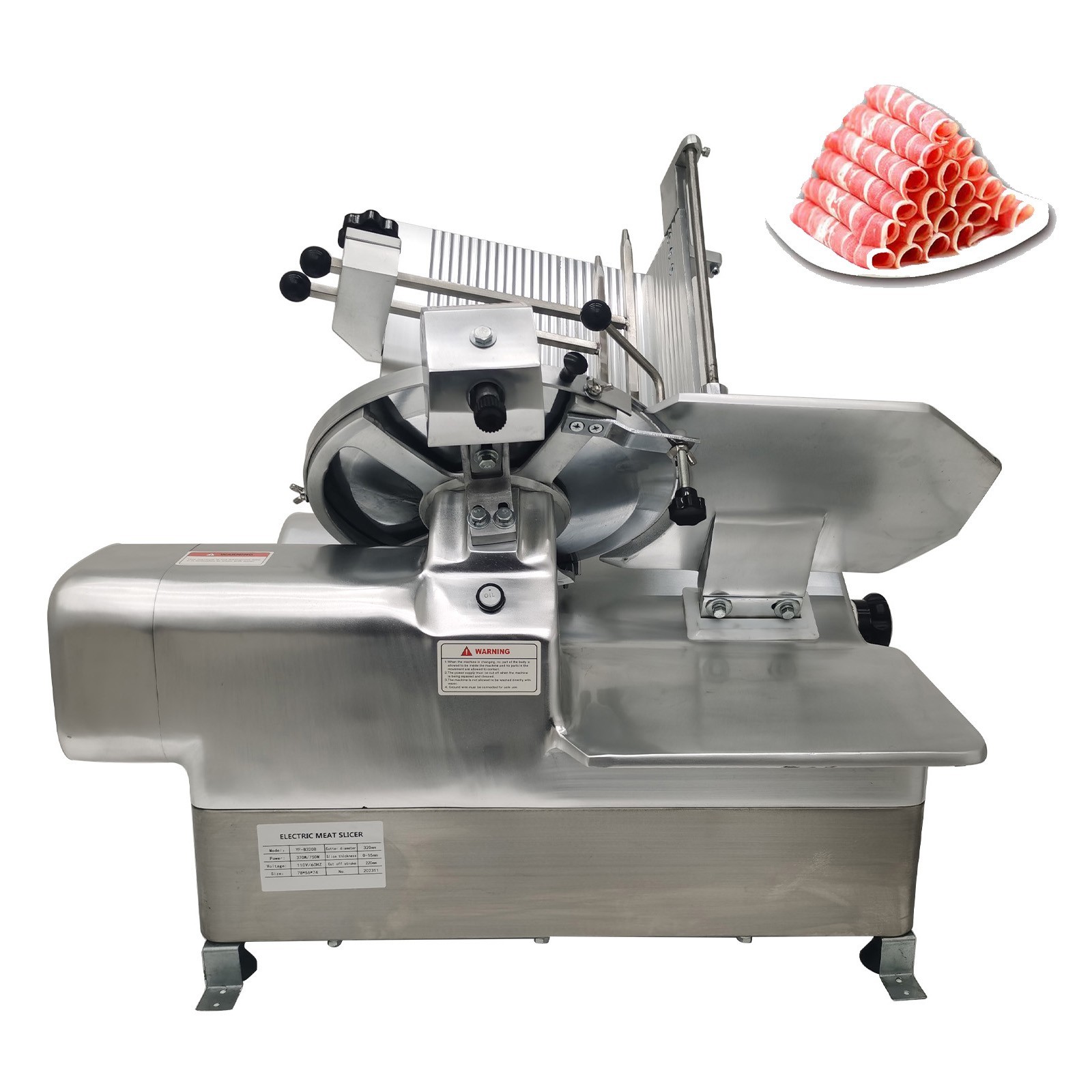 110V Frozen Meat Slicing Machine Commercial Electric Meat Slicer Cutting Machine