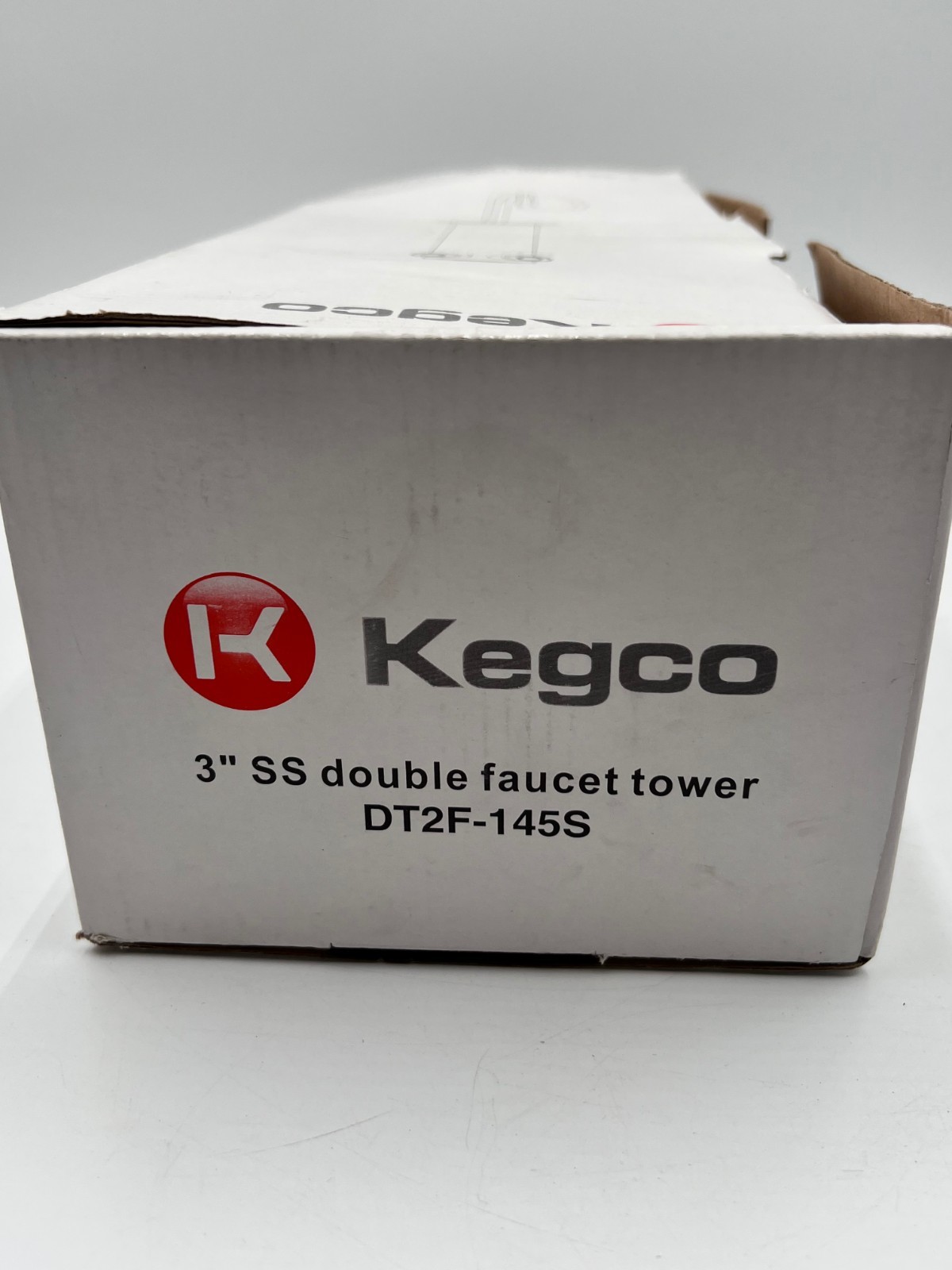 Kegco DT2F-145S Double Faucet Draft Beer Tower 3″ X 14″ Polished Stainless New
