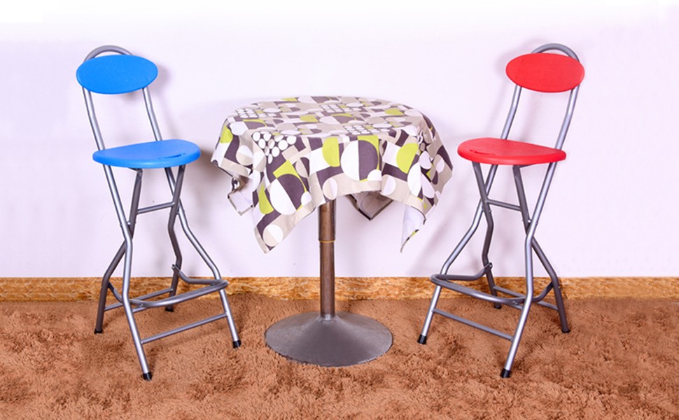 28 inch Black Bar Stool,Portable Stool for Adults Foldable Stools with