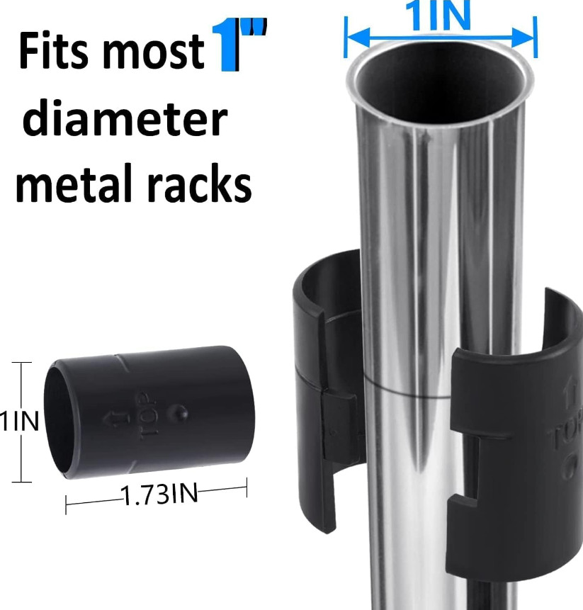 16 Pack Wire Shelving Shelf Lock Clips for 1″ Post Shelving Sleeves Replacement