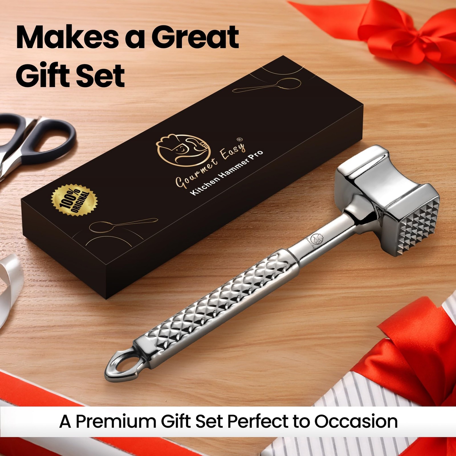 Stainless Steel Meat Tenderizer Tool, Premium 11*3*2 inches, Original Edition