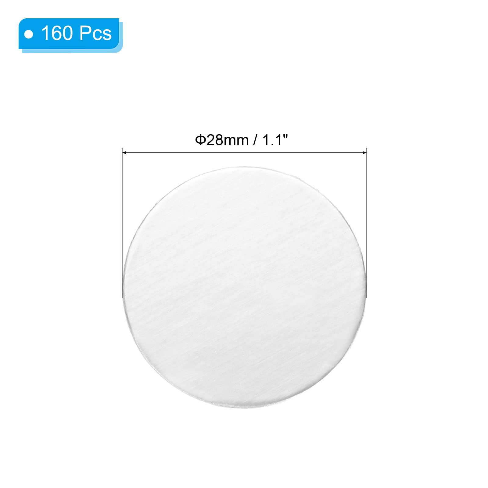 28mm/1.1» Aluminum Foil Cap Liners,160 Pcs Induction Sealer Sealing Liners