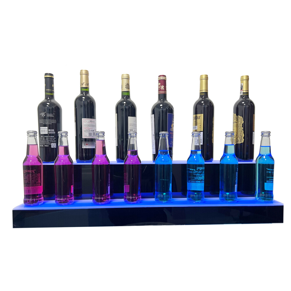 31 Inch Up Back Bar Liquor Display Stand 7 Color LED Glowing Light With Remote