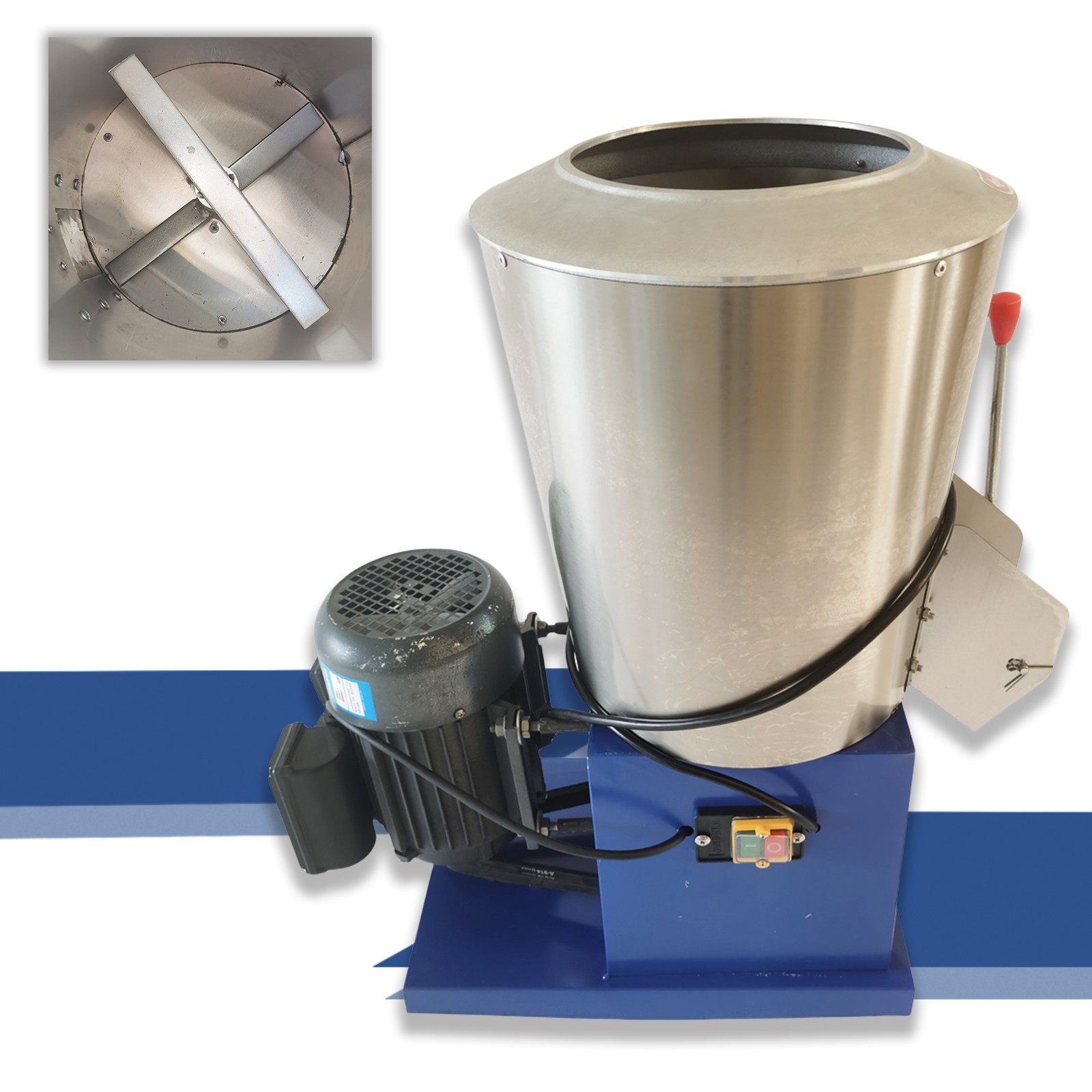 110V 15KG Vertical Stainless Steel Flour Mixer Dry Flour/Dry Materials Agitator