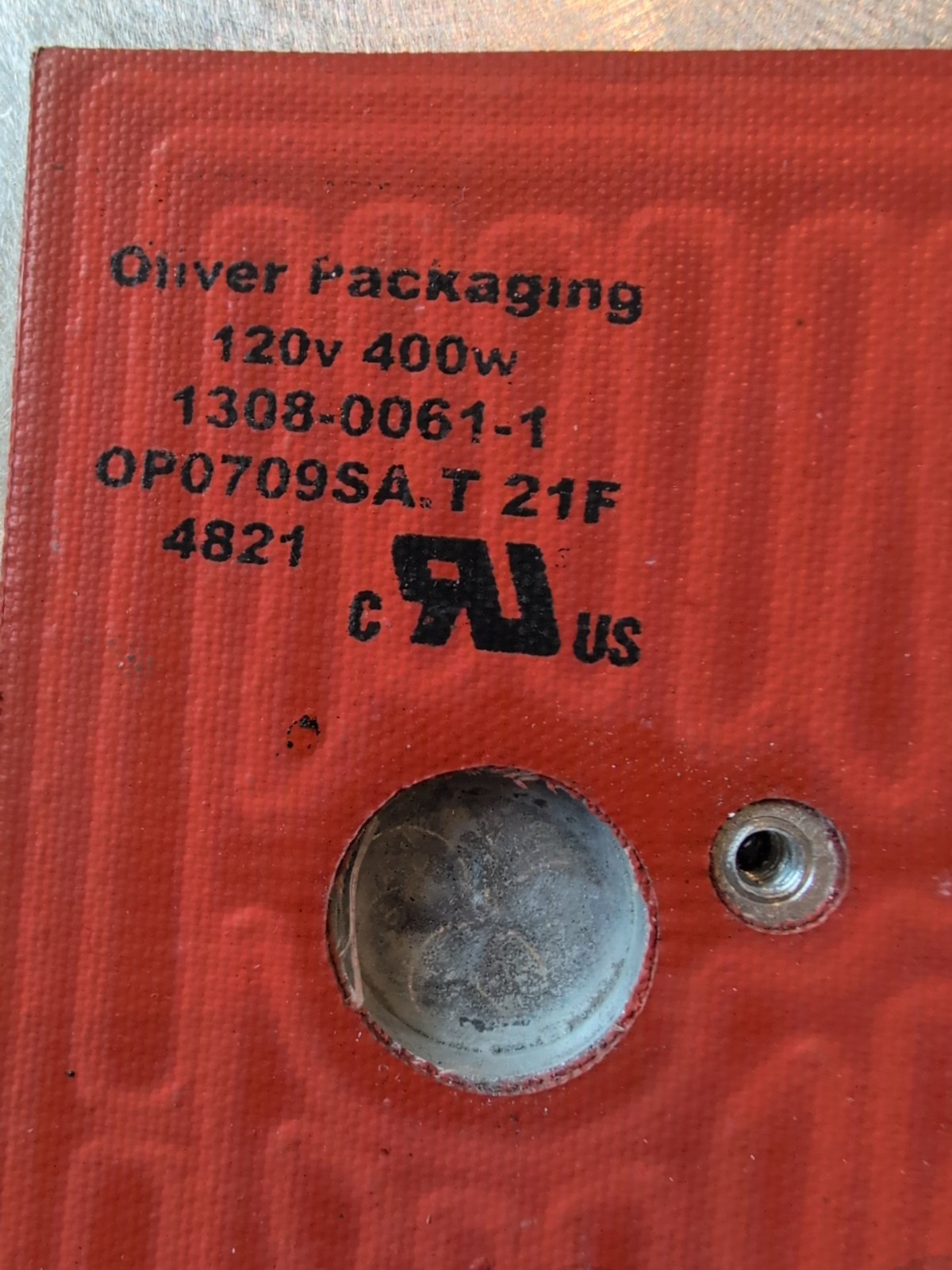 Oliver 1308-0061-1 Platen/Heater for Oliver 1308 Commercial Food Sealer Lidder