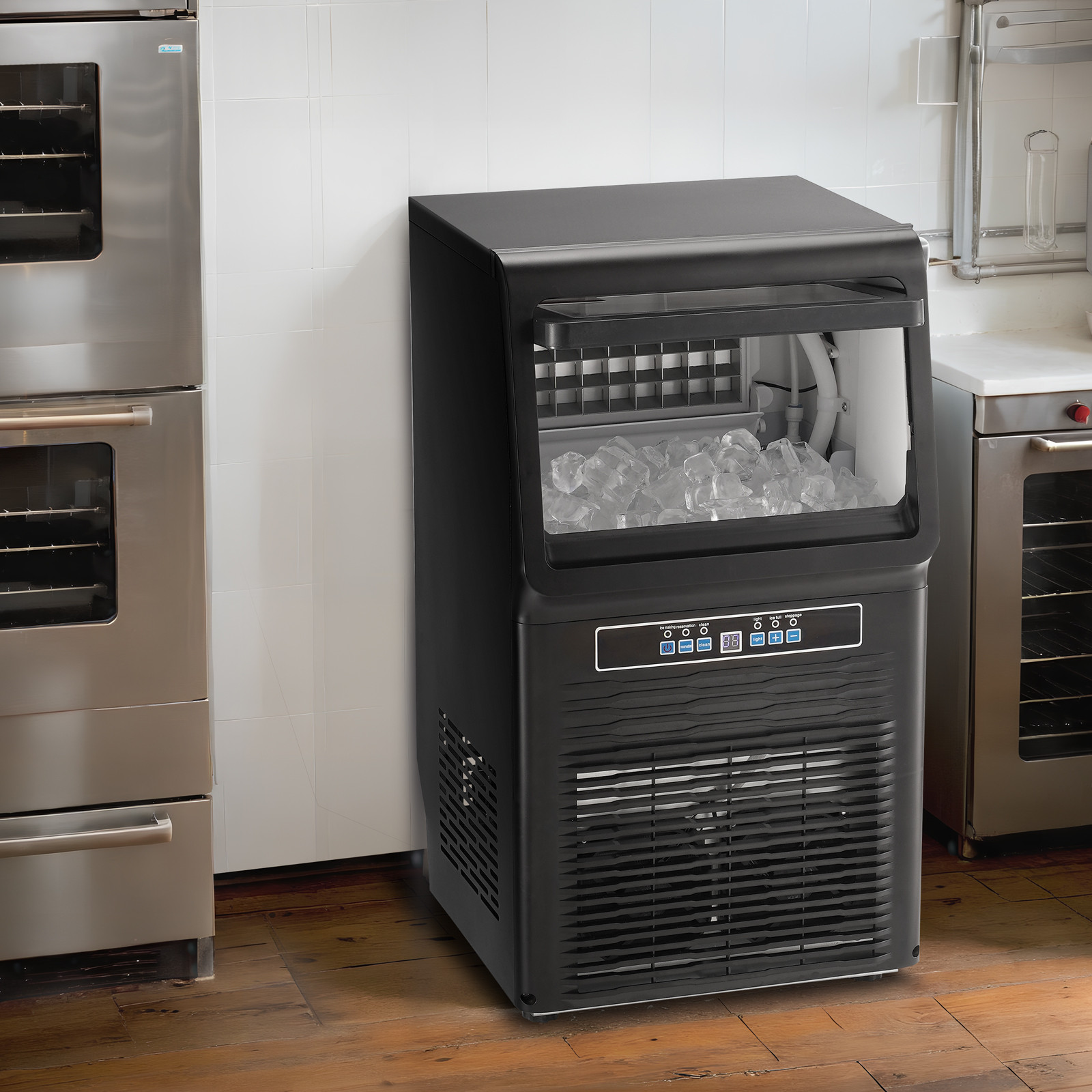 Commercial Ice Maker Freestanding Cabinet Machine 70lbs/24H 36 Ice Cubes