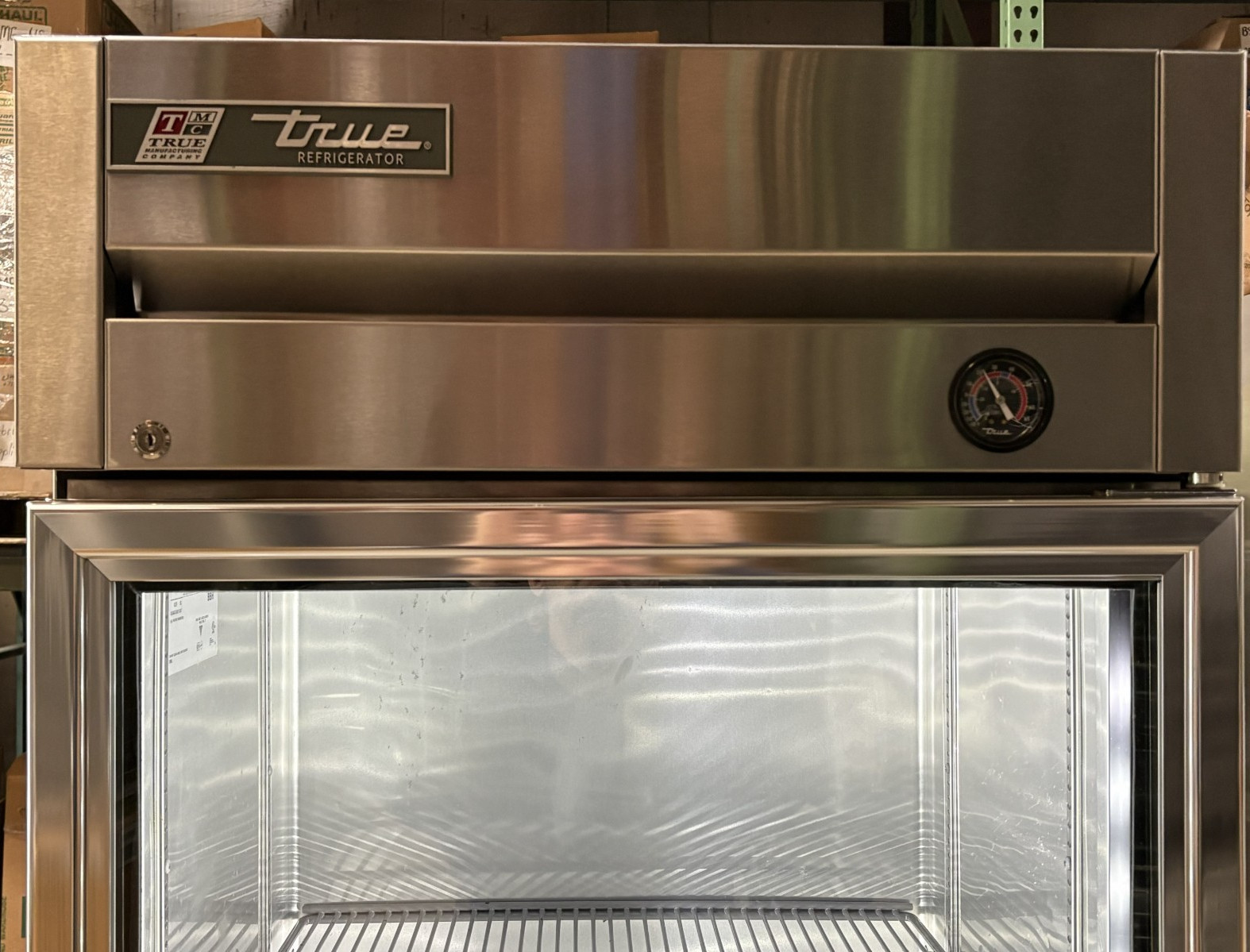 True T-19G-LD T-Series Glass Door Reach-In Refrigerator, 1 Section, 3-Shelves