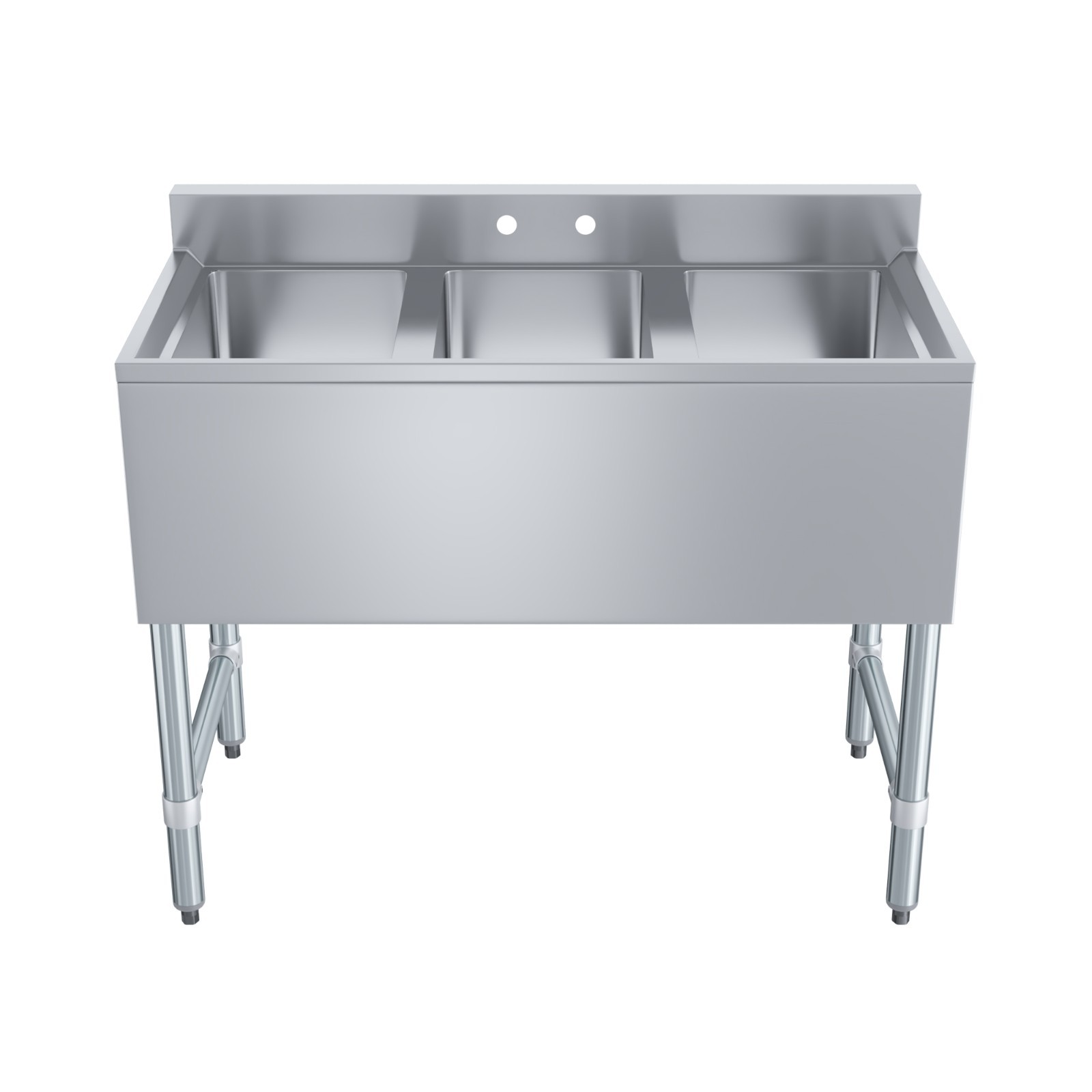 AmGood 38 in. x 19 in. Three Compartment Under Bar Sink. NSF