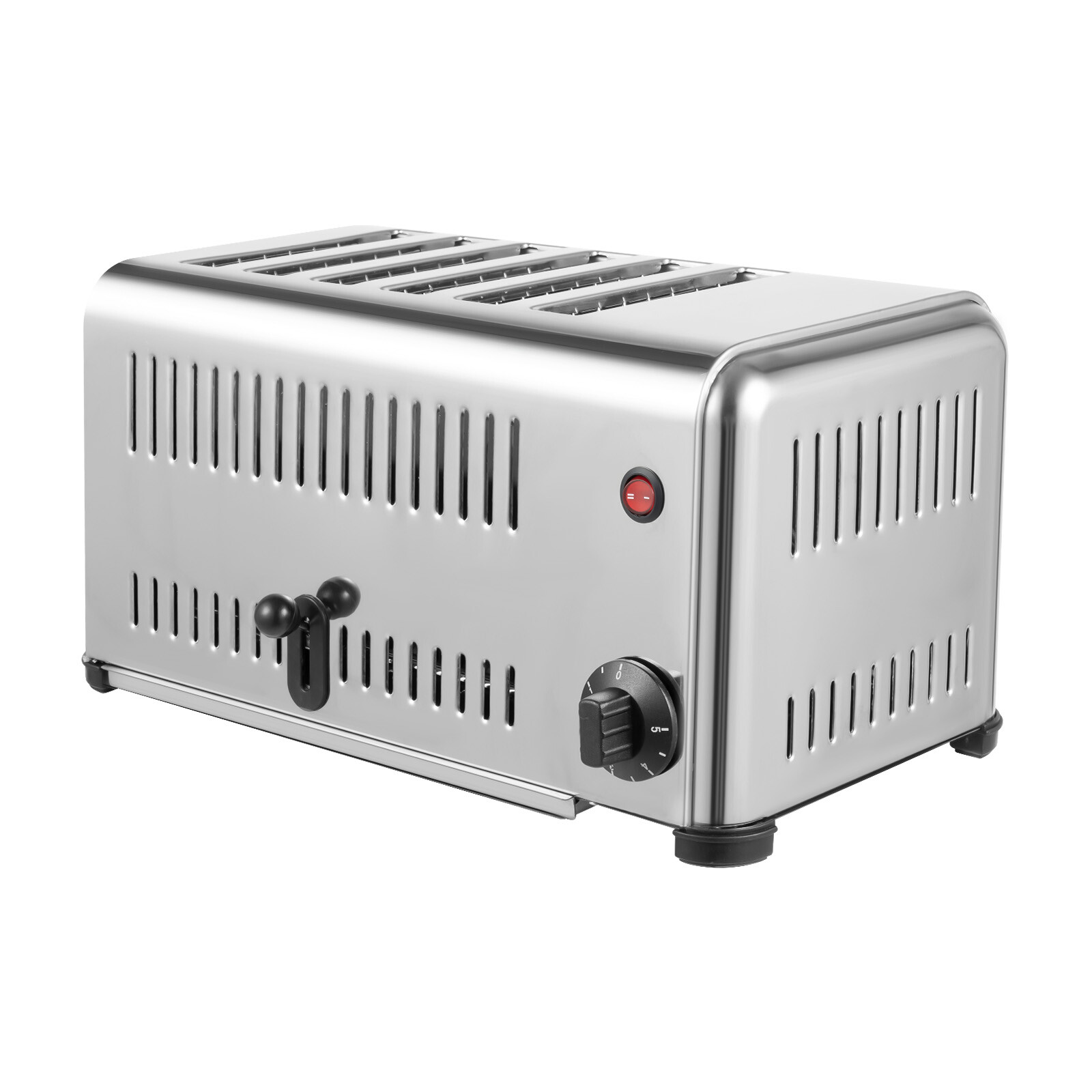 6-Slice Toaster Silver Pop-Up Electric Toaster Stainless Steel 6 Slots Toaster~