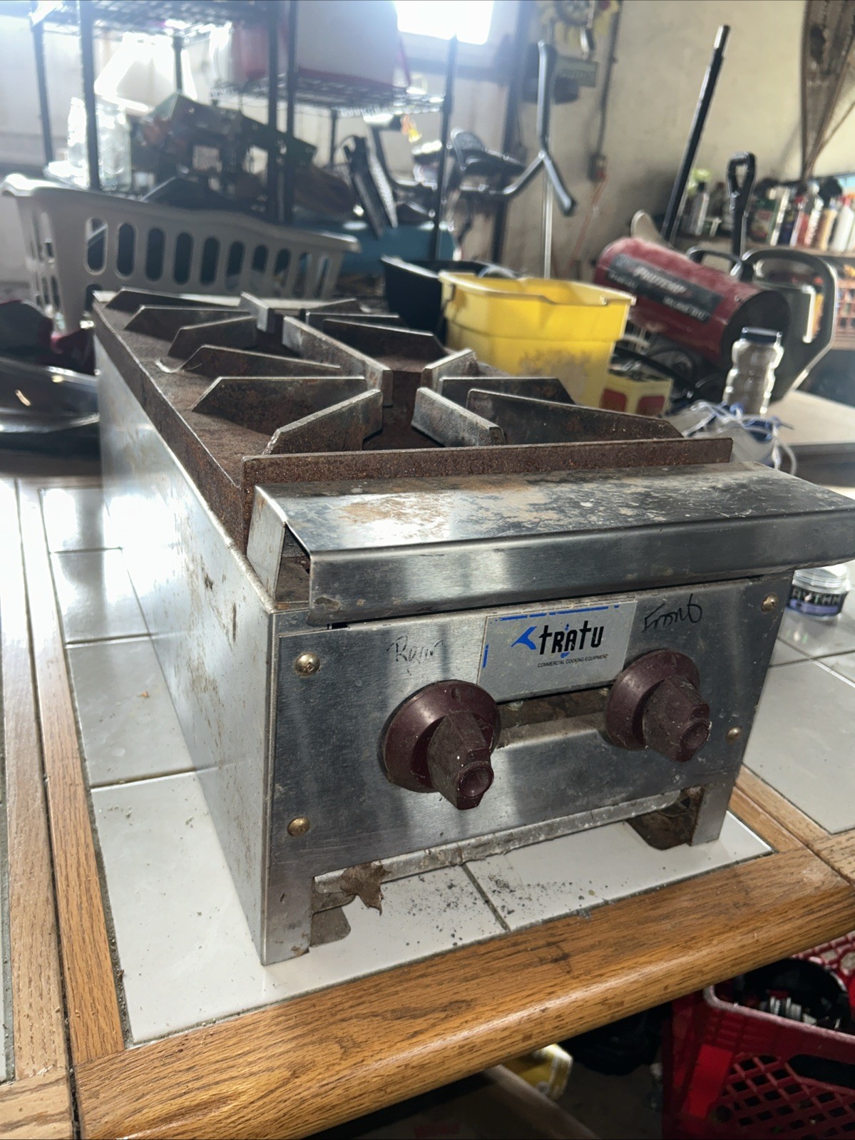 12″ Open 2 Burner Hot Plate Cook Top Gas Stratus SHP-12-2 #7146 Commercial