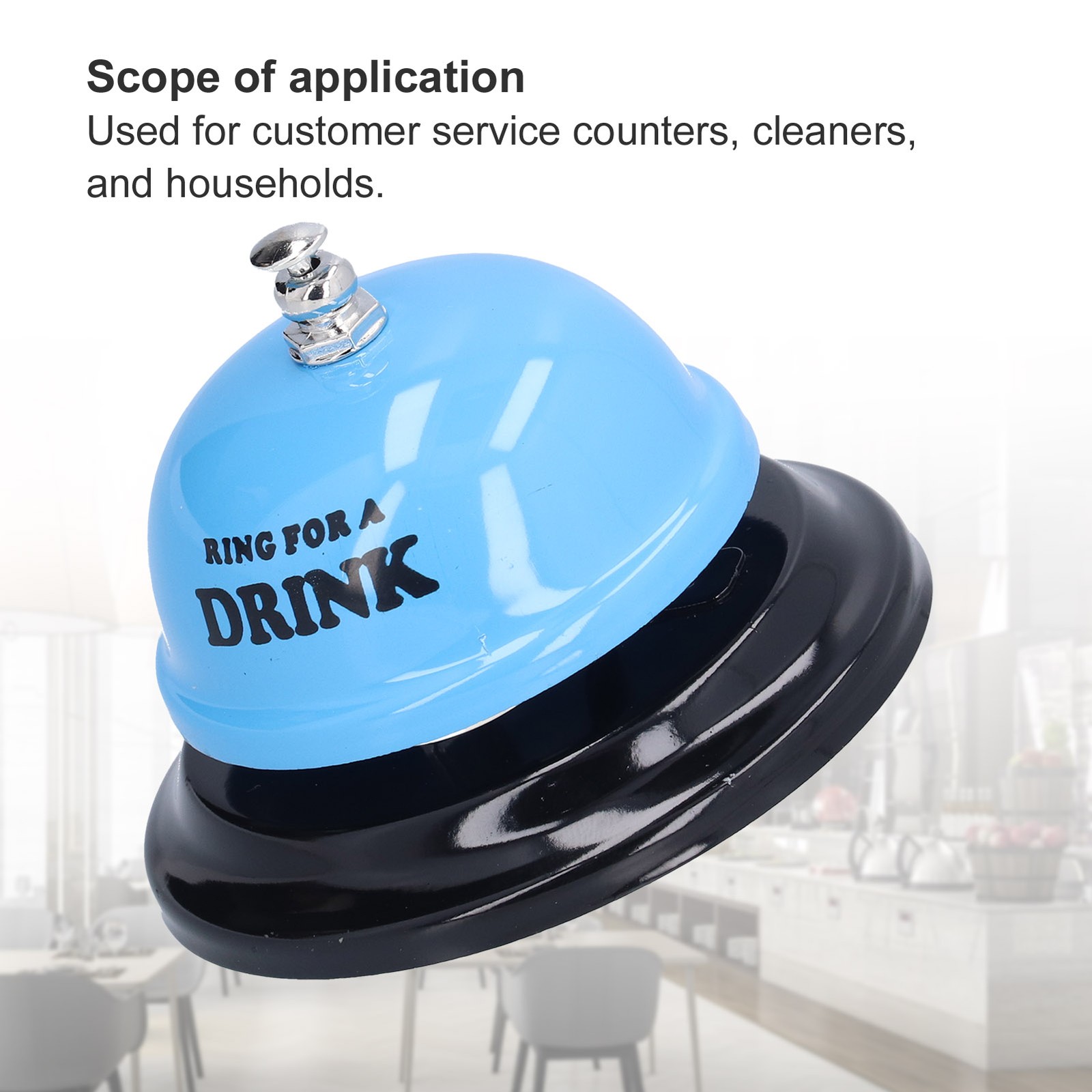 Hot Blue Restaurant Call Bell With Anti-Slip Base Manual Meeting Bar Service