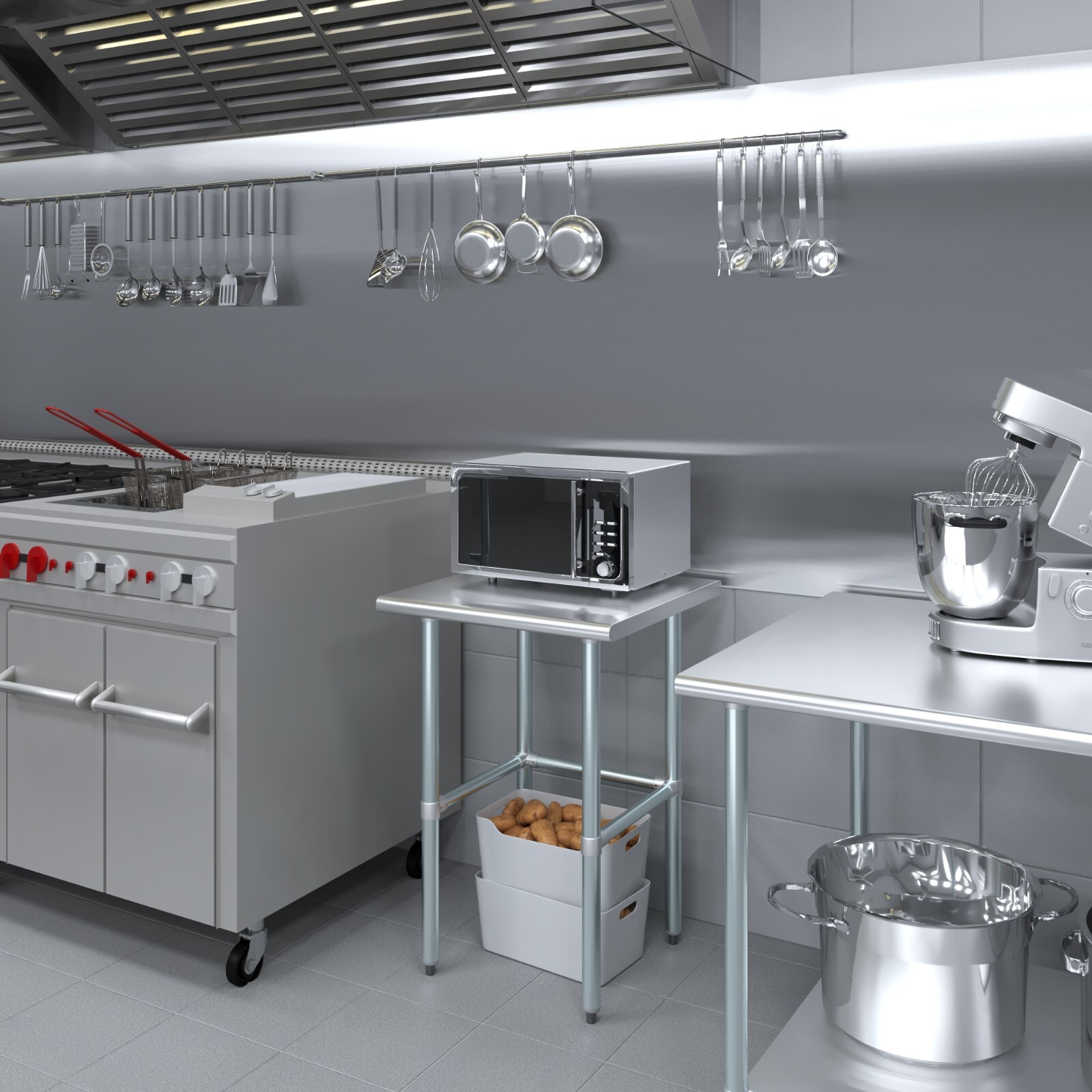 24 in. x 24 in. Open Base Stainless Steel Work Table | Residential & Commerciali
