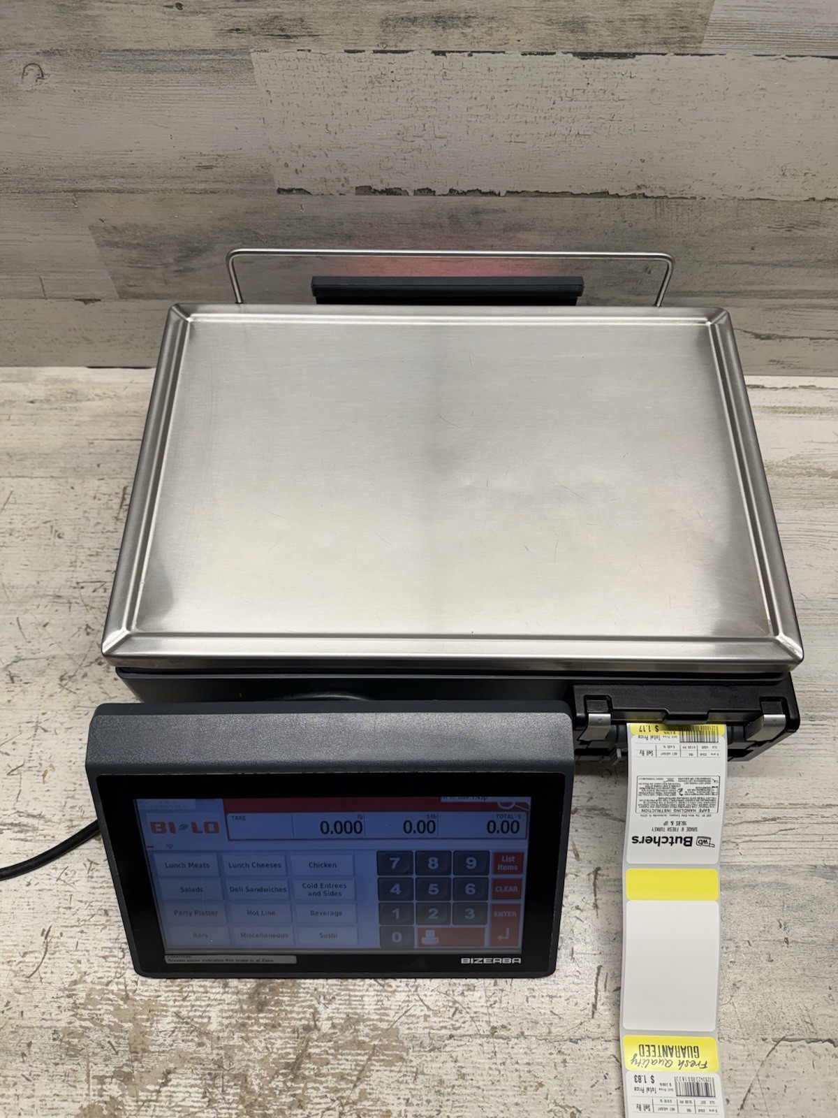 Bizerba XC 100 PRO 30 lb. Touchscreen Digital Scale With Printer Tested Works