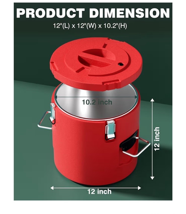 4 Gallon Insulated Beverage Dispenser – Stainless Steel Coffee Carrier
