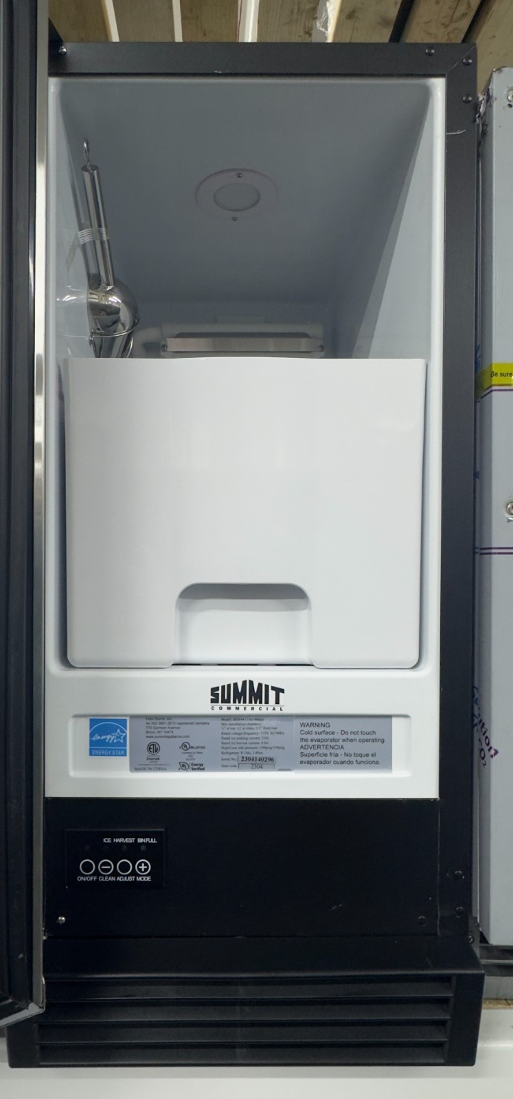 Summit Commercial Series BIM44G 15 Inch Commercial Ice Maker with 25 lbs.
