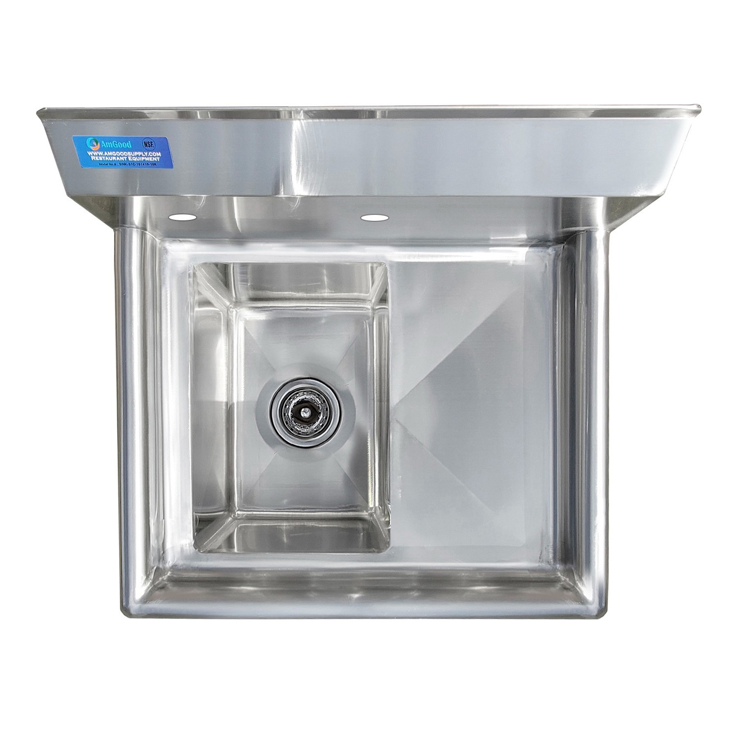 23 in. x 20 in. Stainless Steel One Compartment Sink with 14 in. x 10 in. Bowl