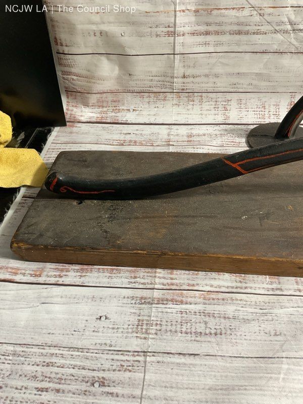 Antique Vintage Sausage Stuffer Cast Metal Country Farmhouse Kitchen Tool 28.5″